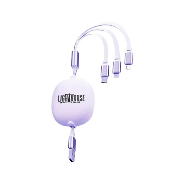 3.9ft Retractable Multi Charging Cable Cord