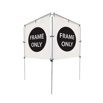 6'W x 5'H In-Ground Banner Hardware - V-Shape Banner