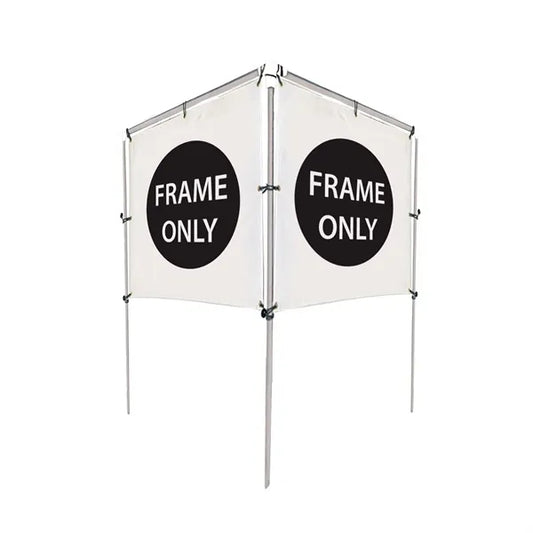 6'W x 5'H In-Ground Banner Hardware - V-Shape Banner