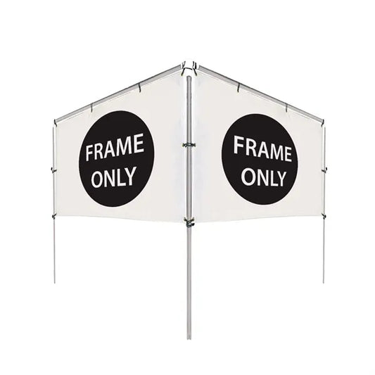 10'W x 5'H In-Ground Banner Hardware - V-Shape Banner