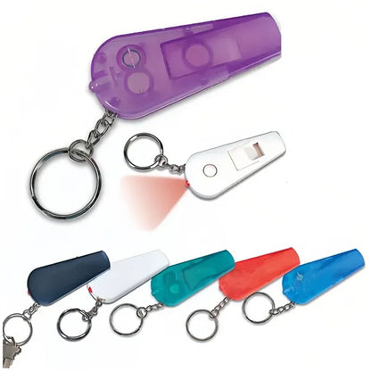 Whistle Flashlight Keychain Key Tags LED Light