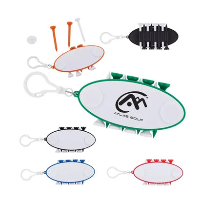 10 Piece Golf Tee Ball Marker Set Keychain