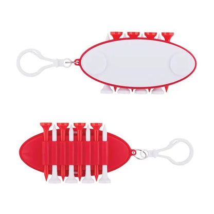 10 Piece Golf Tee Ball Marker Set Keychain