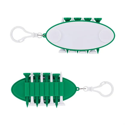 10 Piece Golf Tee Ball Marker Set Keychain