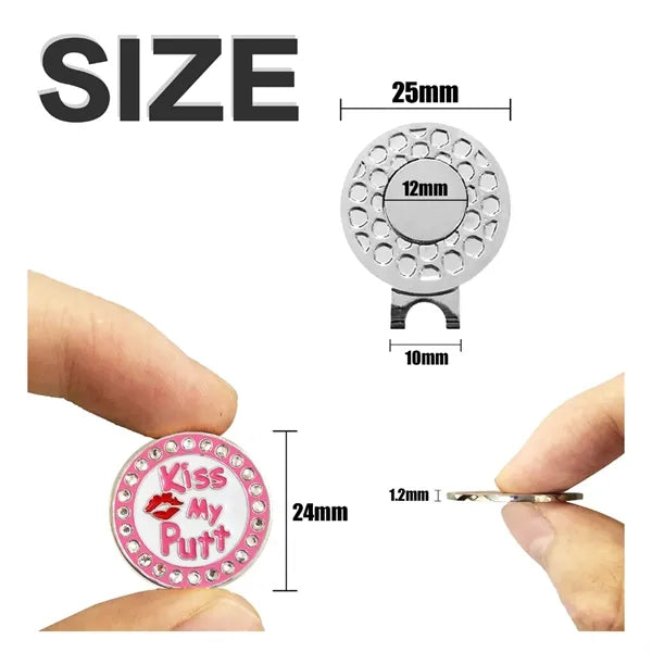 Magnetic Golf Ball Marker with Hat Clip