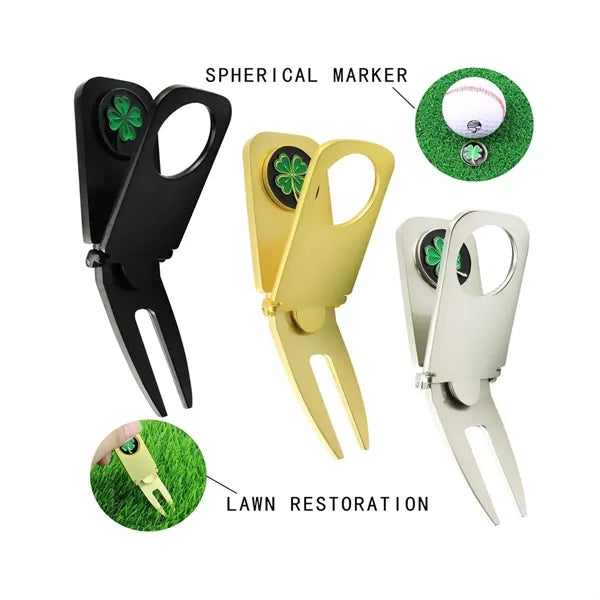 Magnetic Cigar Holder Golf Ball Marker Divot Repair Tool