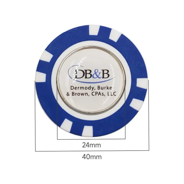 Poker Chip Magnetic Golf Ball Marker