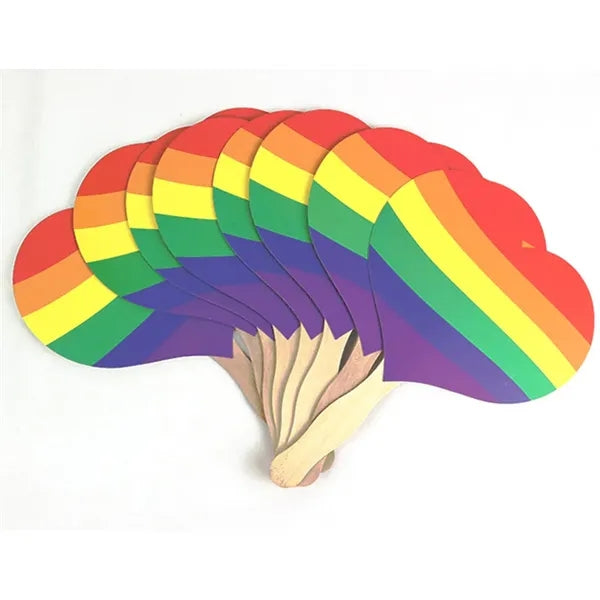 7" Valentine's Day/ LGBTQ Heart-Shaped Hand Fans