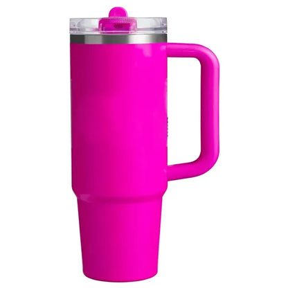 30Oz Flip Straw Tumbler Insulated Stainless Steel Cup