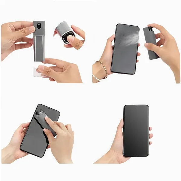 3 in 1 Touchscreen Mist Cleaner Spray Microfiber Cloth Phone