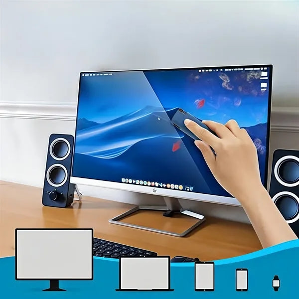 3 in 1 Touchscreen Mist Cleaner Spray Microfiber Cloth Phone