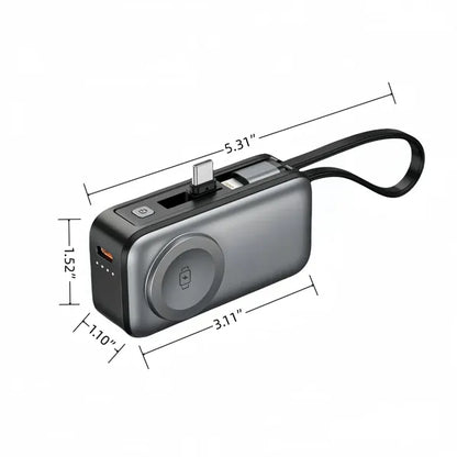 3 In 1 Wireless Magnetic Power Bank For Watch With Stand