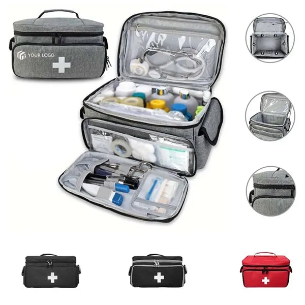Versatile Large First Aid Organizer Medicine Storage Bag