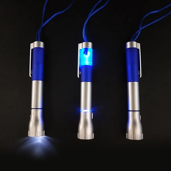 LED Light-Up Black Ink Pen with Necklace