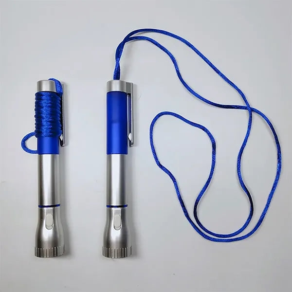 LED Light-Up Black Ink Pen with Necklace