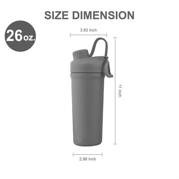 26 oz. Double Wall Stainless Steel Vacuum Ice Shaker