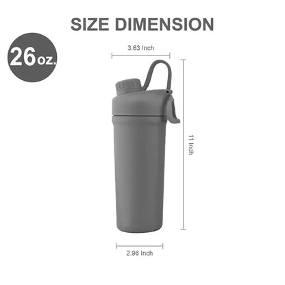 26 oz. Double Wall Stainless Steel Vacuum Ice Shaker