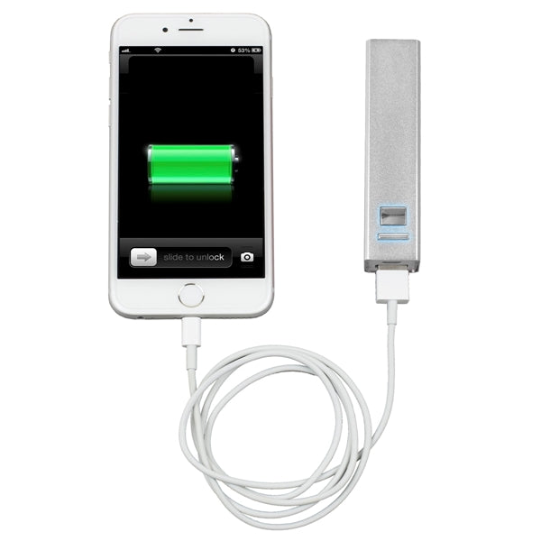 UL Listed Aluminium 2200 mAh Lithium Ion Portable Power Bank