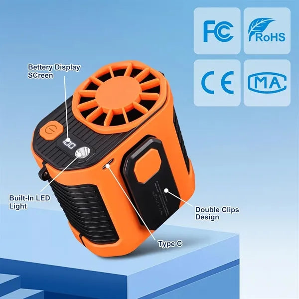 Portable Waist Fan with LED light