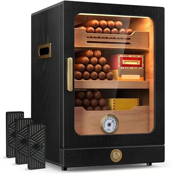 21L Cigar  Desktop Humidor Cabinet W/ Hygrometer