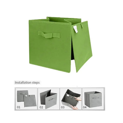 Multiple Colors Foldable Non Woven Fabric Storage Box