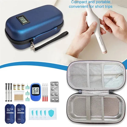Insulin Cooler Travel Medication Case Diabetic W/ 2 Ice Pack