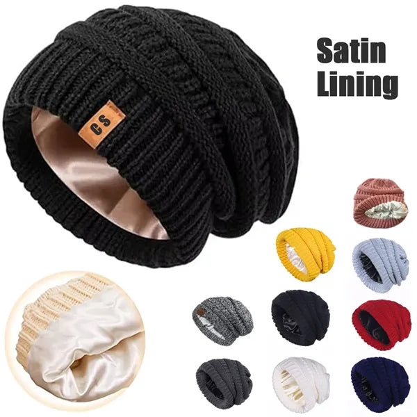 Satin Lined Beanie for Women