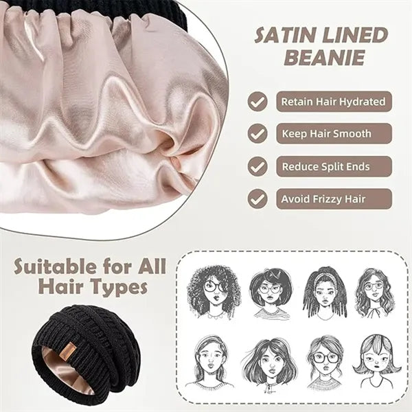 Satin Lined Beanie for Women