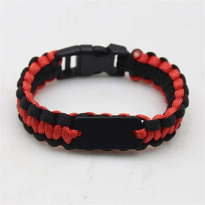 Braided Paracord Bracelet Emergencies Survival Wristband