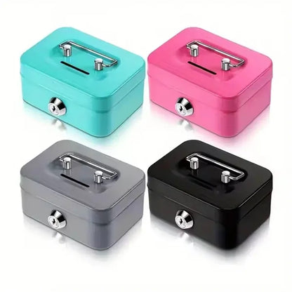 Mini Money Safe Lockable Cash Box With Key