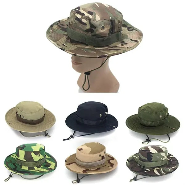 Outdoor Sun-Hats Mesh Wide-Brim Beach Hat W/ Ponytail-Hole