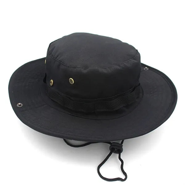 Outdoor Sun-Hats Mesh Wide-Brim Beach Hat W/ Ponytail-Hole