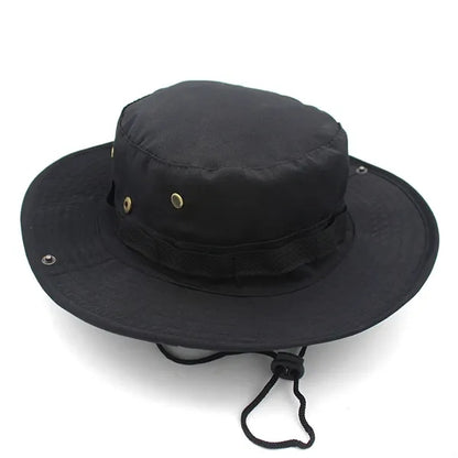 Outdoor Sun-Hats Mesh Wide-Brim Beach Hat W/ Ponytail-Hole