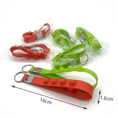 Mini Press Pop Bracelet Silicone Relieve stress Keychain
