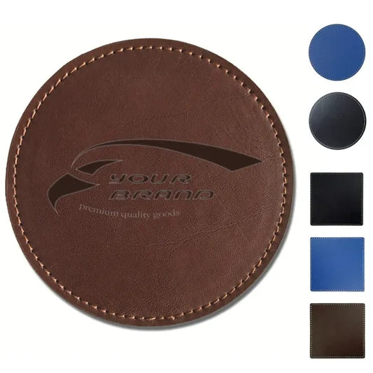 Personalized Leather round Coaster Home Decorwedding Favors