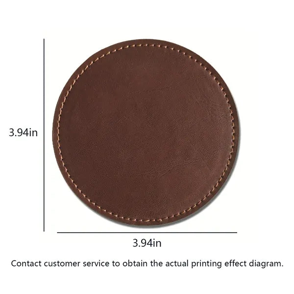 Personalized Leather round Coaster Home Decorwedding Favors