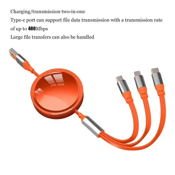 Fast Cord For iOS/Type-C/Micro-USB Multi Charging Cable