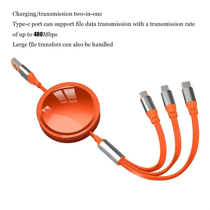 Fast Cord For iOS/Type-C/Micro-USB Multi Charging Cable