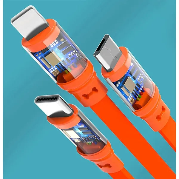 Fast Cord For iOS/Type-C/Micro-USB Multi Charging Cable