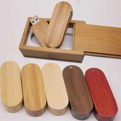 16GB Custom Logo Personalized Text Wood USB Flash Drives