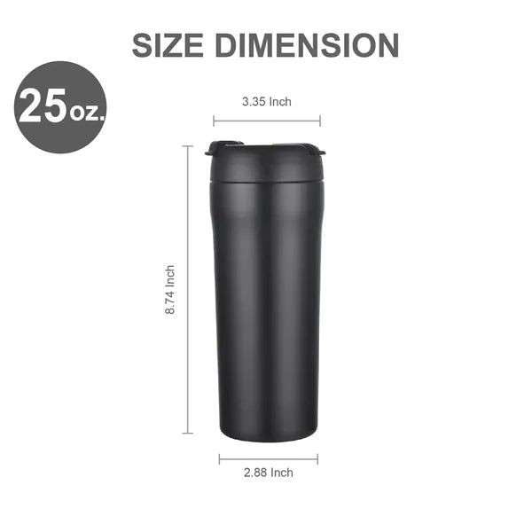 25 oz. Double Wall Vacuum Tumbler w/ Dual Use Lid