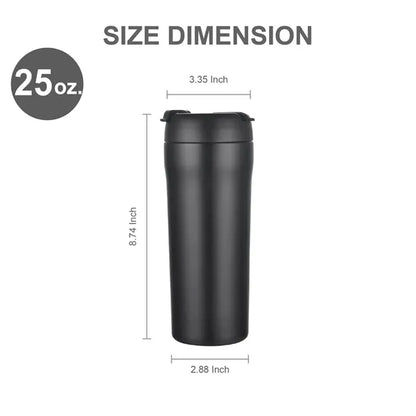 25 oz. Double Wall Vacuum Tumbler w/ Dual Use Lid