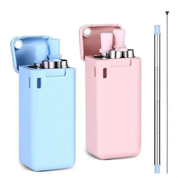 Foldable Straw With Storage Box