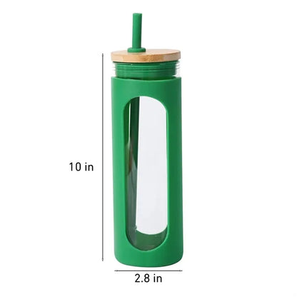 Glass Tumbler With Straw And Lid