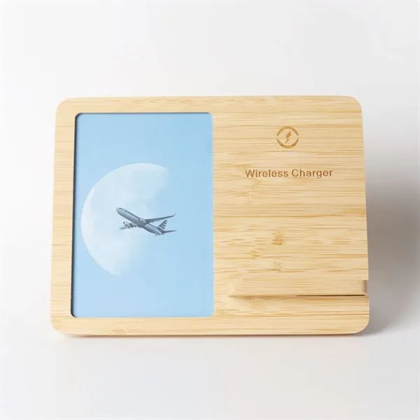 15W Wooden Photo Frame Detachable Desktop Wireless Charger
