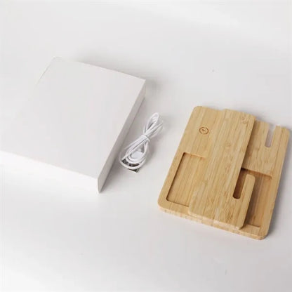 15W Wooden Photo Frame Detachable Desktop Wireless Charger