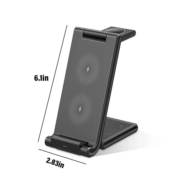3 in 1 Folding Wireless Charger Multi-function Phone Holder