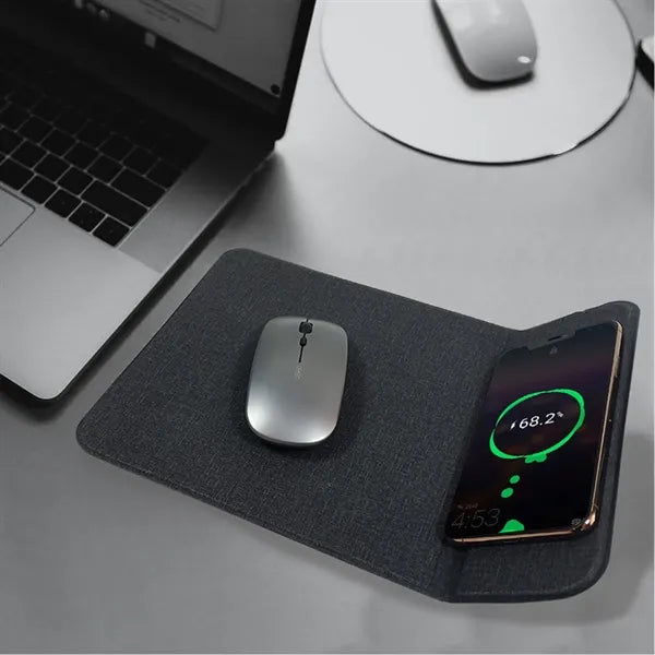 15W Wireless Fast Charging Folding Stand Mouse Pad