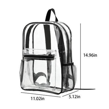 Personalized School PVC Clear Backpack with Reinforced Strap