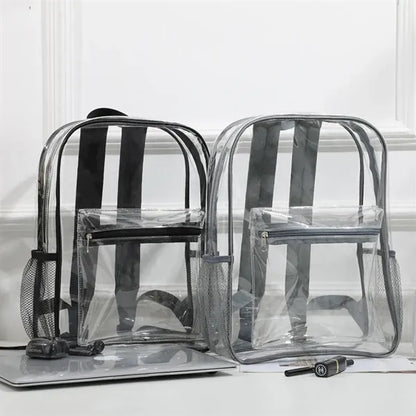 Personalized School PVC Clear Backpack with Reinforced Strap